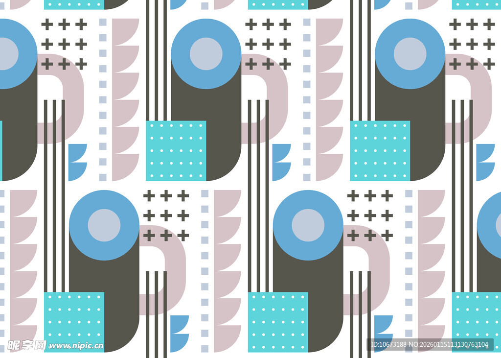 几何图案餐具背景图