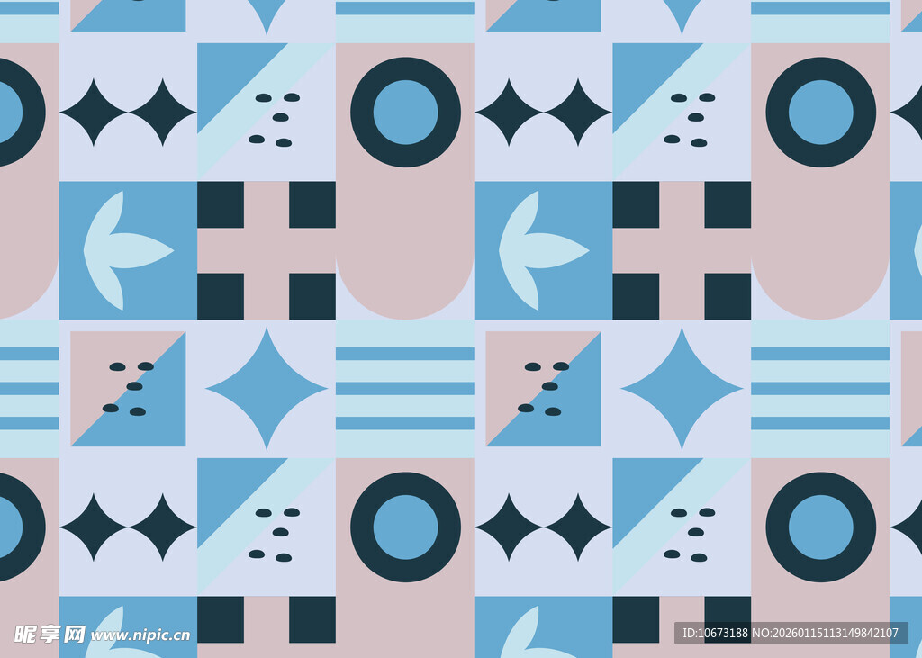 几何图案拼接装饰背景