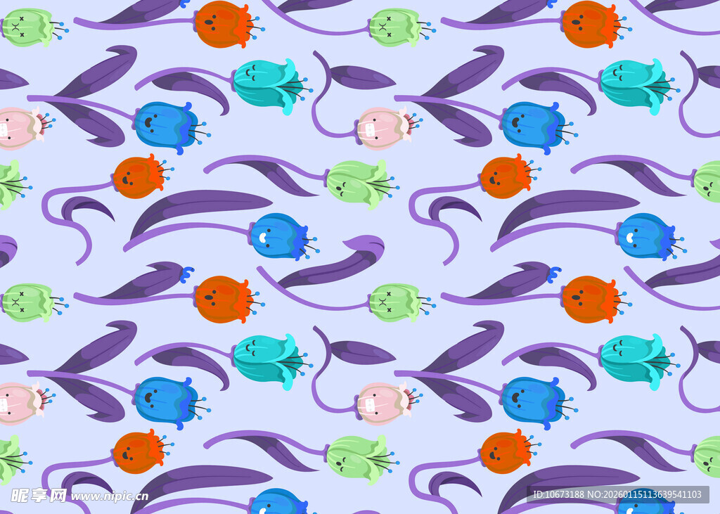 花卉藤蔓图案背景纹理