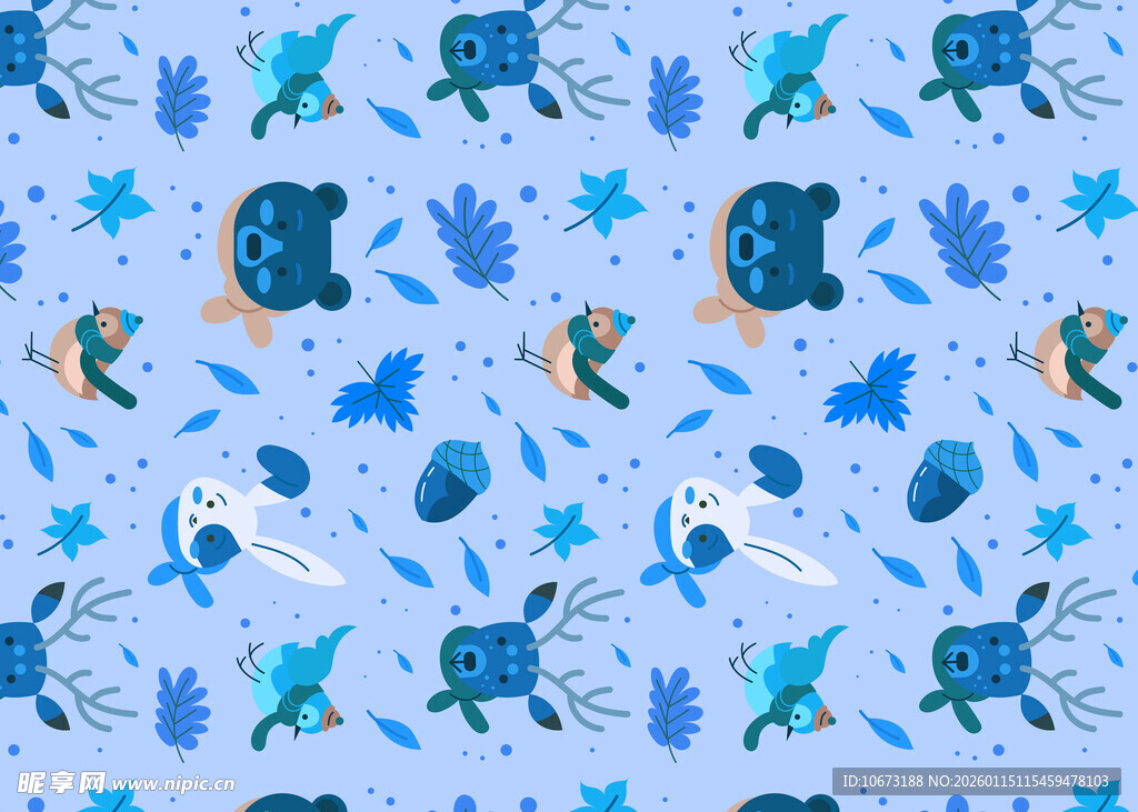 海洋元素图案背景设计