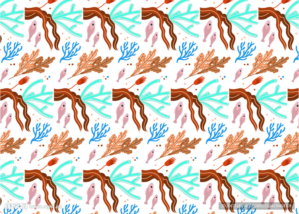 马与雪花图案的无缝背景