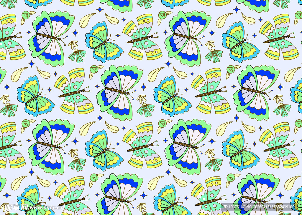 多彩瓢虫图案背景