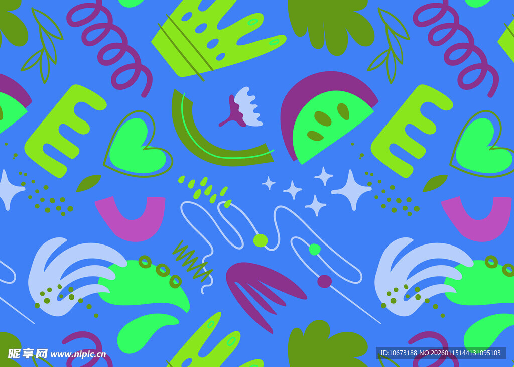 多彩卡通图案背景