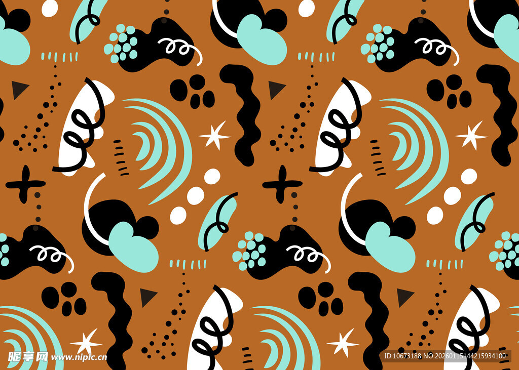 动物图案的几何风背景设计