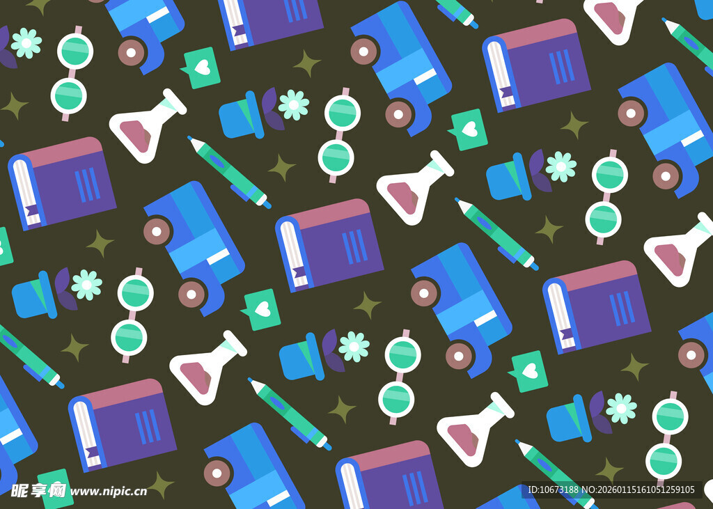 多彩电子设备图案背景