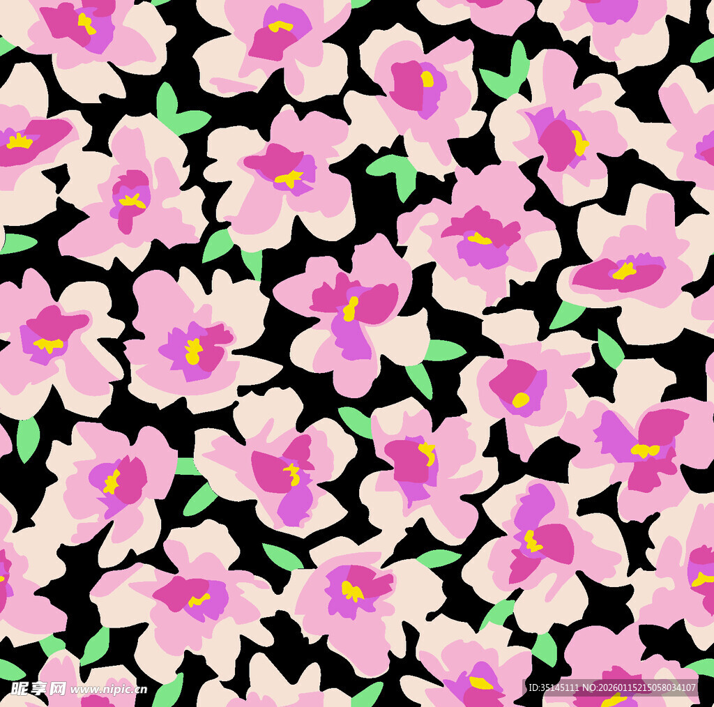 粉色花卉图案背景