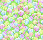 多彩梦幻花卉图案背景