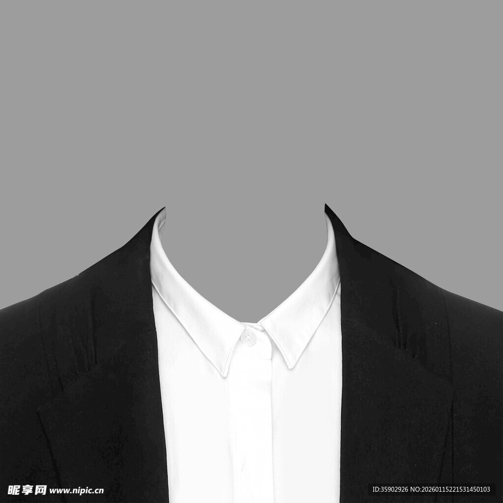 男士西装与白衬衫搭配展示