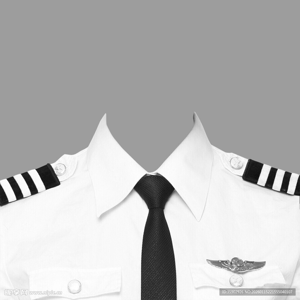 男士白色飞行员制服上衣