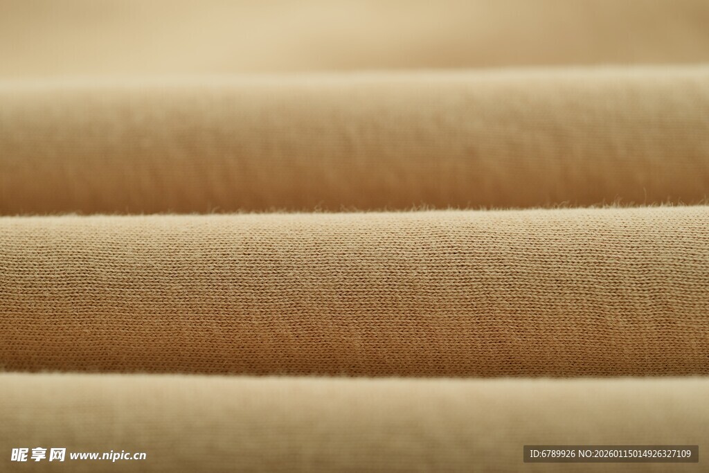 土黄色绒布料特写
