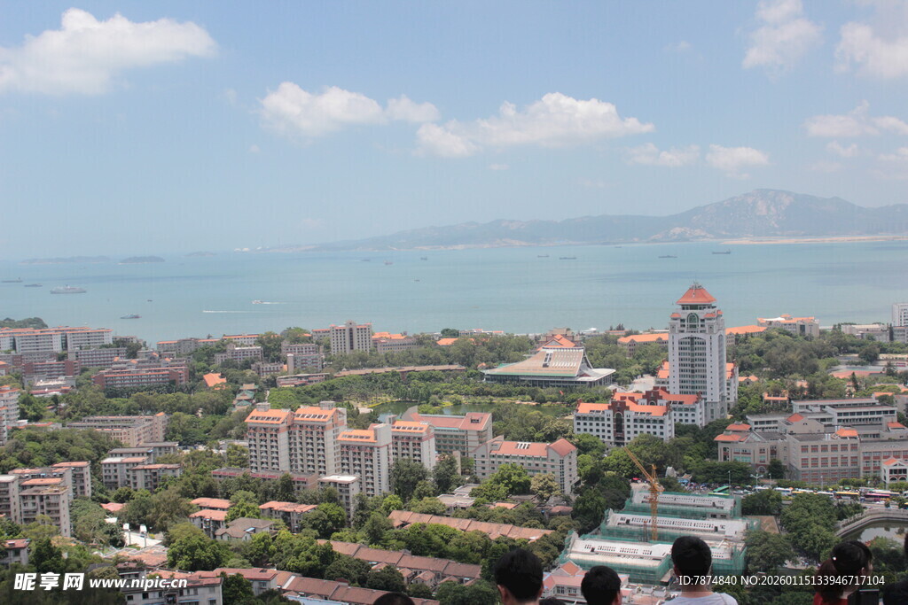 海滨城市美丽风光俯瞰