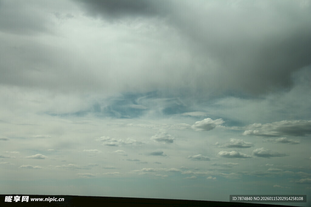 乌云密布的天空景象