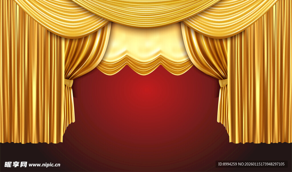 舞台金色幕布