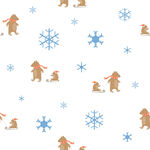 圣诞驯鹿雪花图案背景