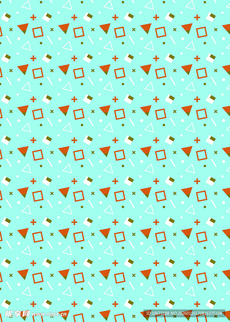 浅蓝色卡通图案无缝背景