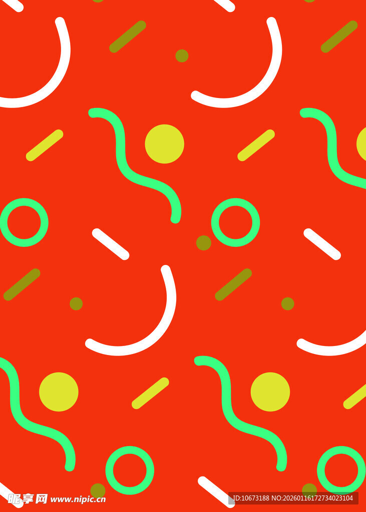 红色背景几何图案装饰图