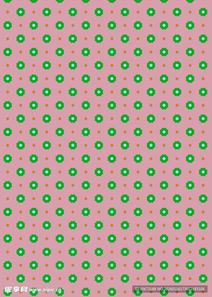 粉色底绿色图案几何纹理