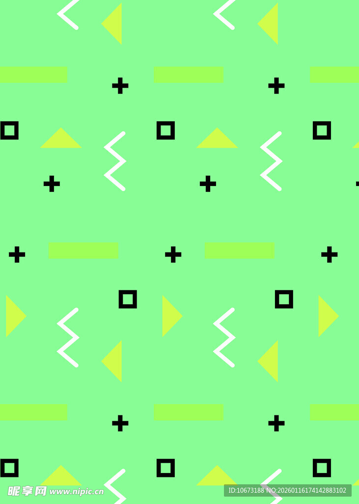 几何图案绿色背景纹理