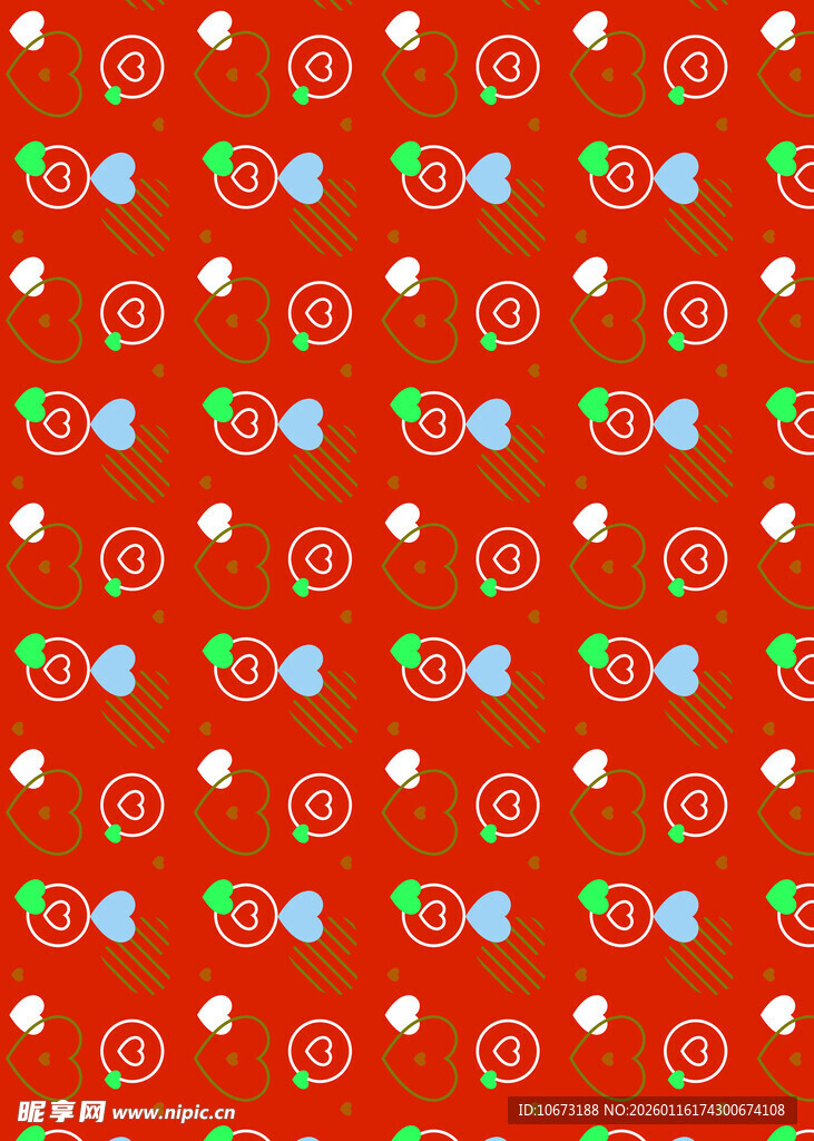 红色圣诞糖果图案背景