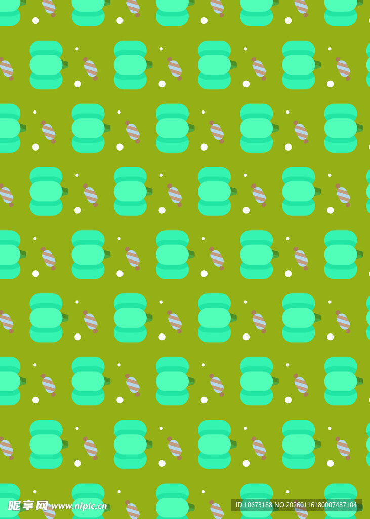 绿色方块图案无缝背景