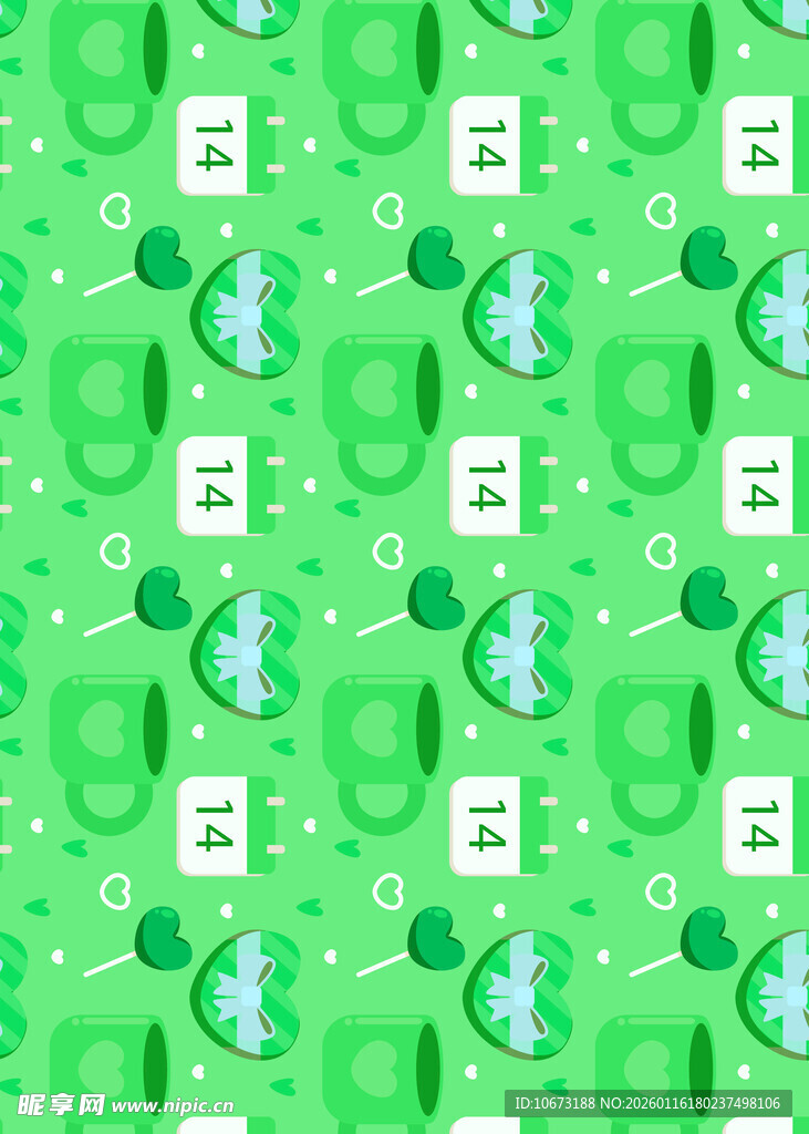 绿色清新几何图案背景图