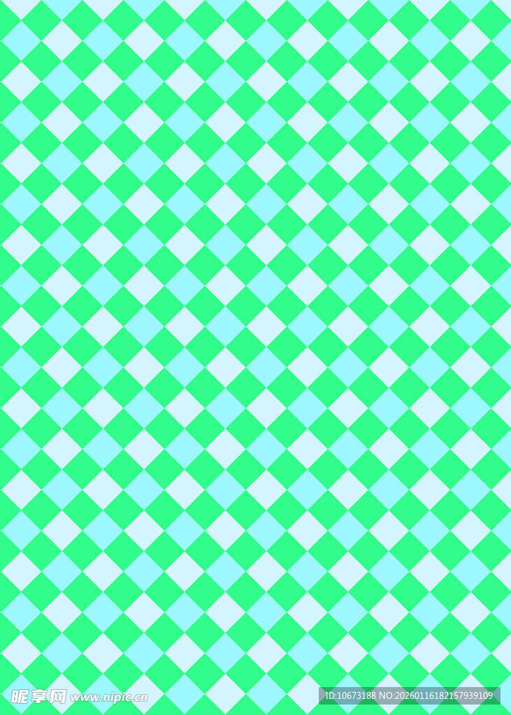 清新绿白格子背景图案