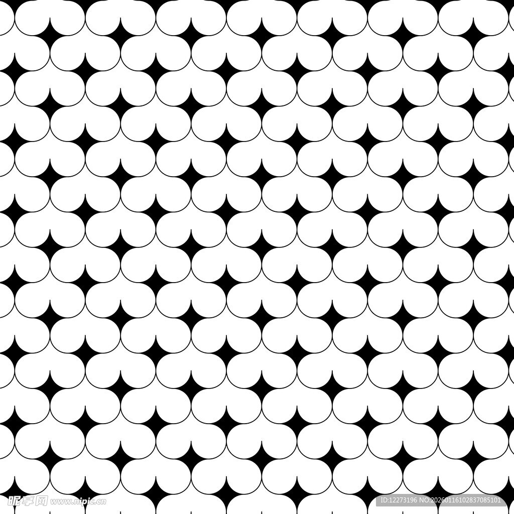 黑白几何图案无缝背景