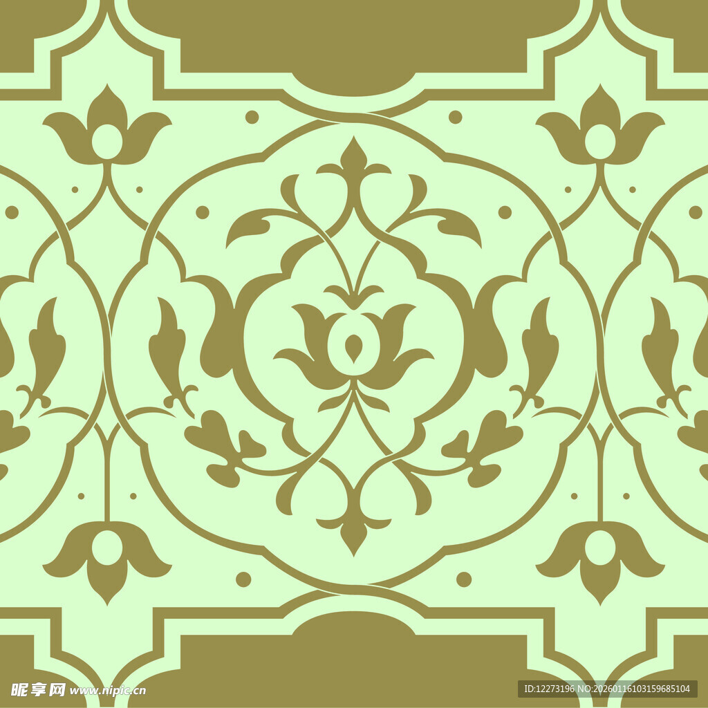 复古中式几何花纹图案