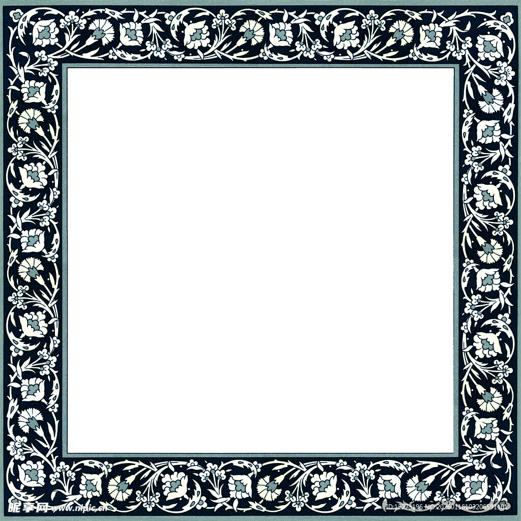 复古花纹边框图案