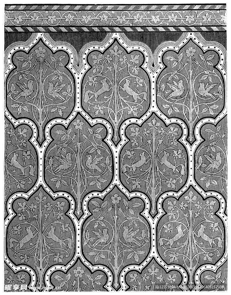 复古雕花金属纹理图案