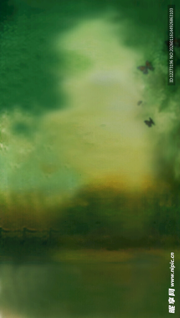 梦幻绿色自然风景画面