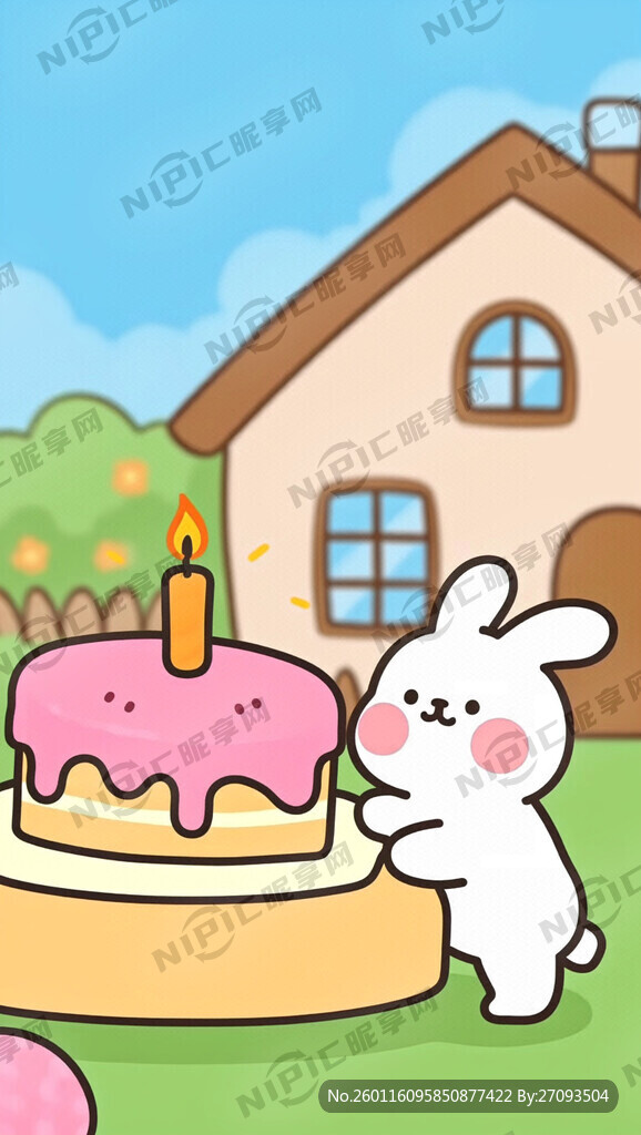 兔子自己制作蛋糕