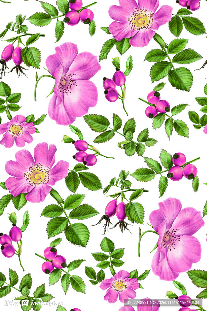 水彩花小碎花手绘花大牌花