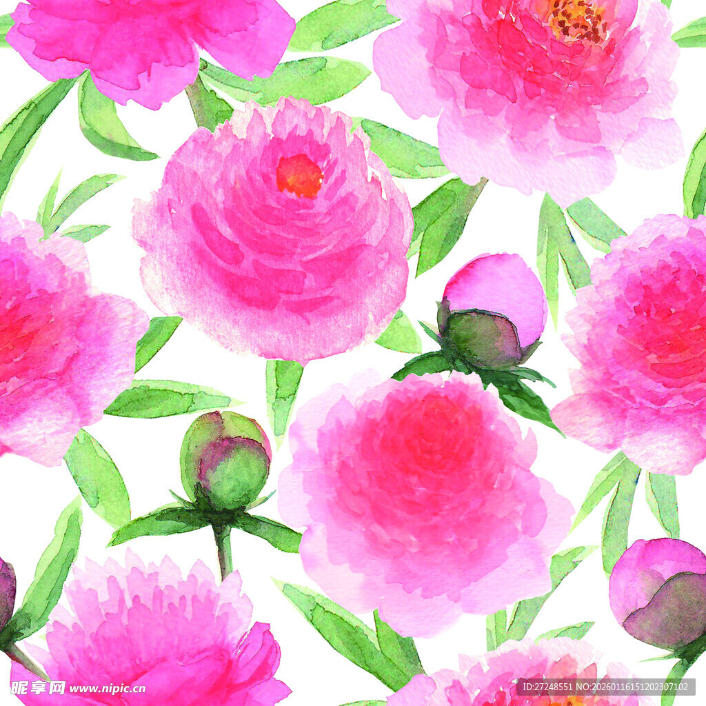 水彩花小碎花手绘花大牌花