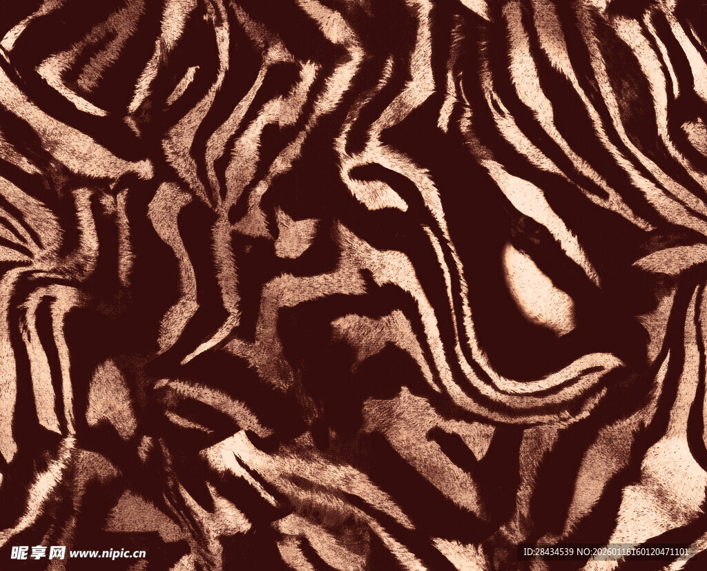 棕色斑马纹织物纹理