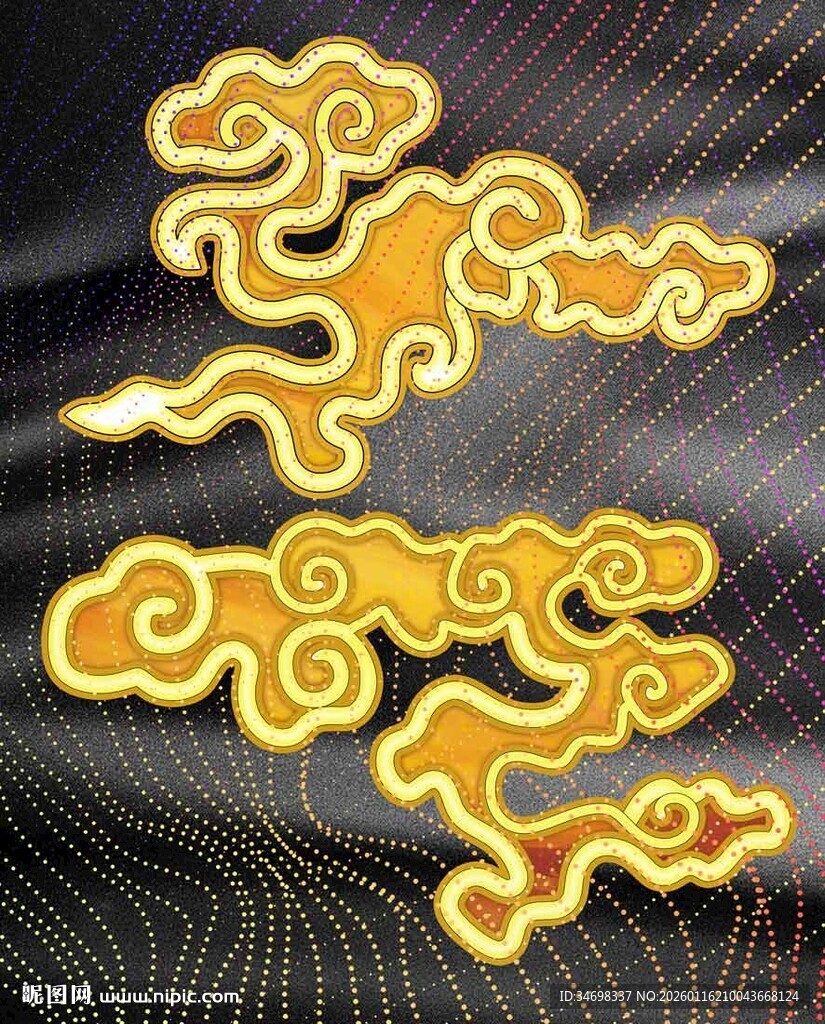 金色云纹图案