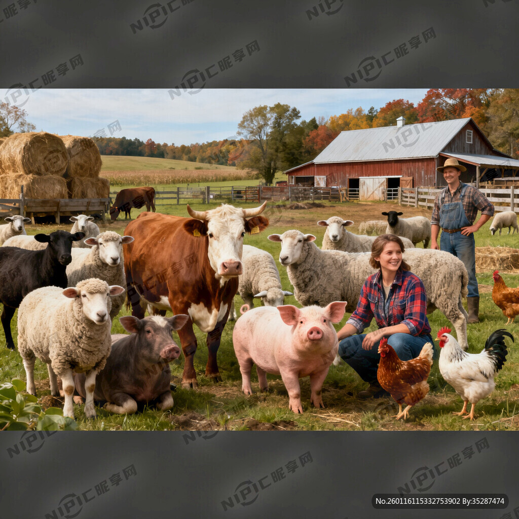 帮我生成一张农场超高清图片农场