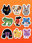 卡通动物贴纸
