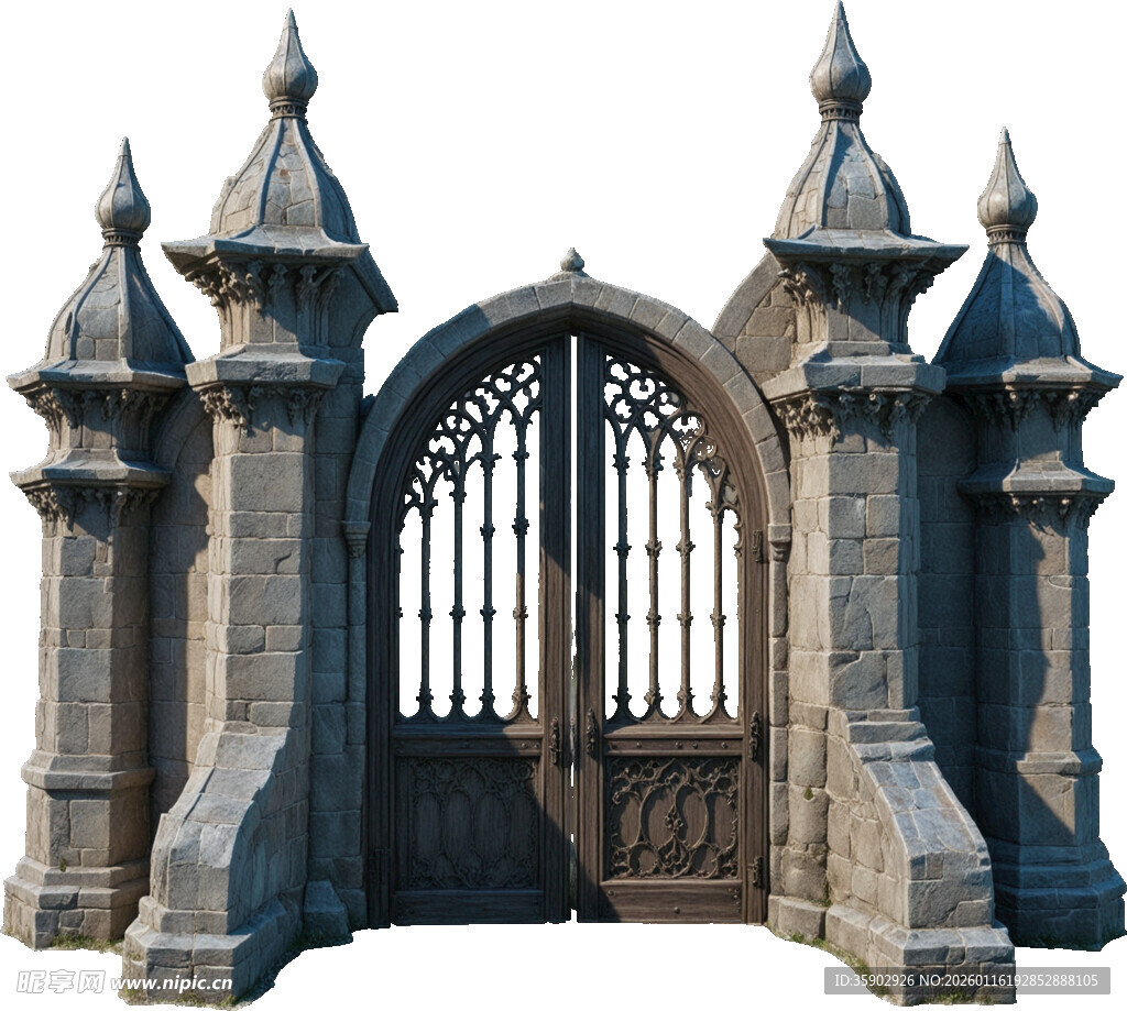 哥特式古堡大门