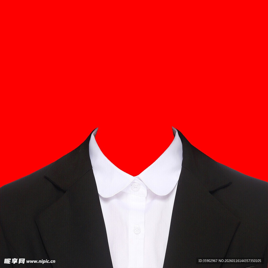 男士西装衣领特写