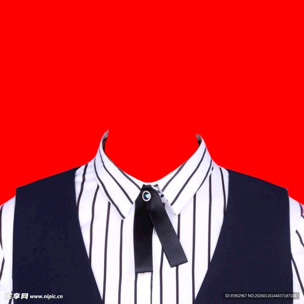 男士条纹衬衫配领带马甲