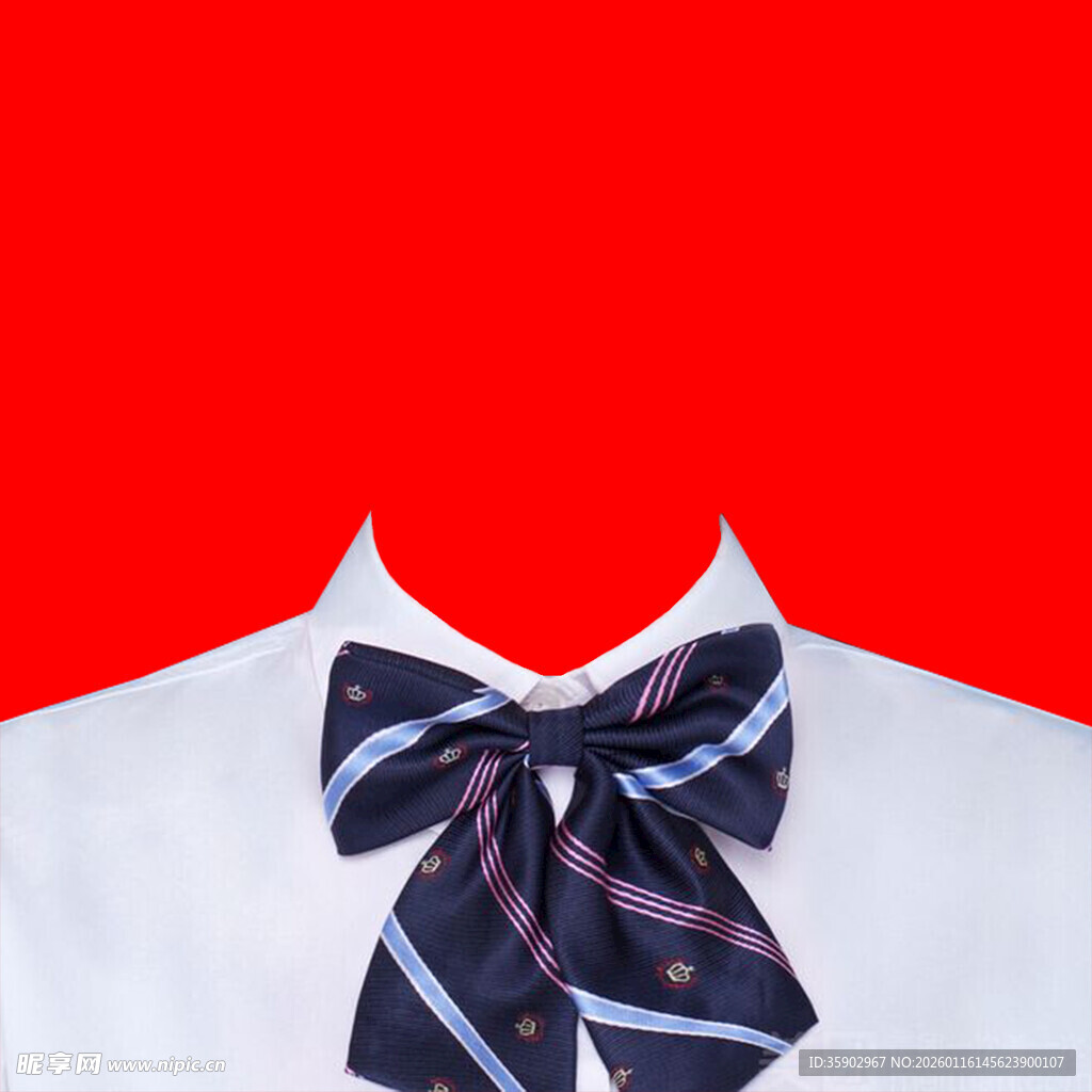 白色衬衫搭配精致蝴蝶结