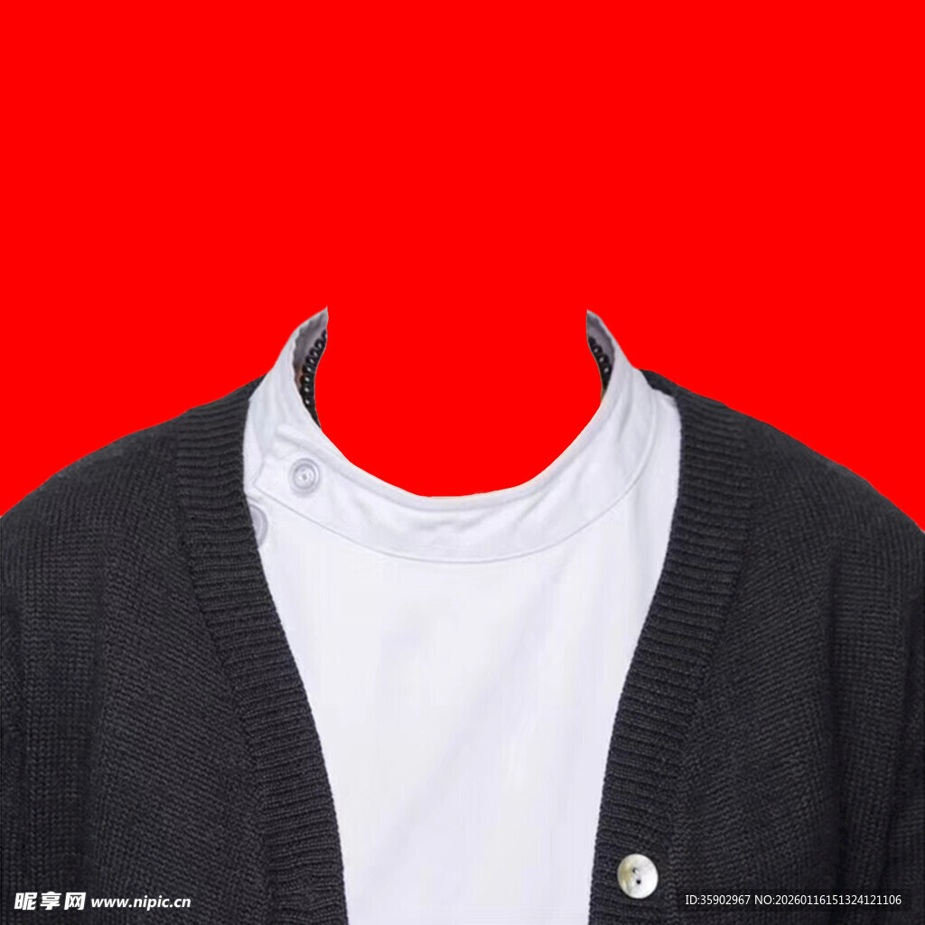 男士黑白搭配上衣展示