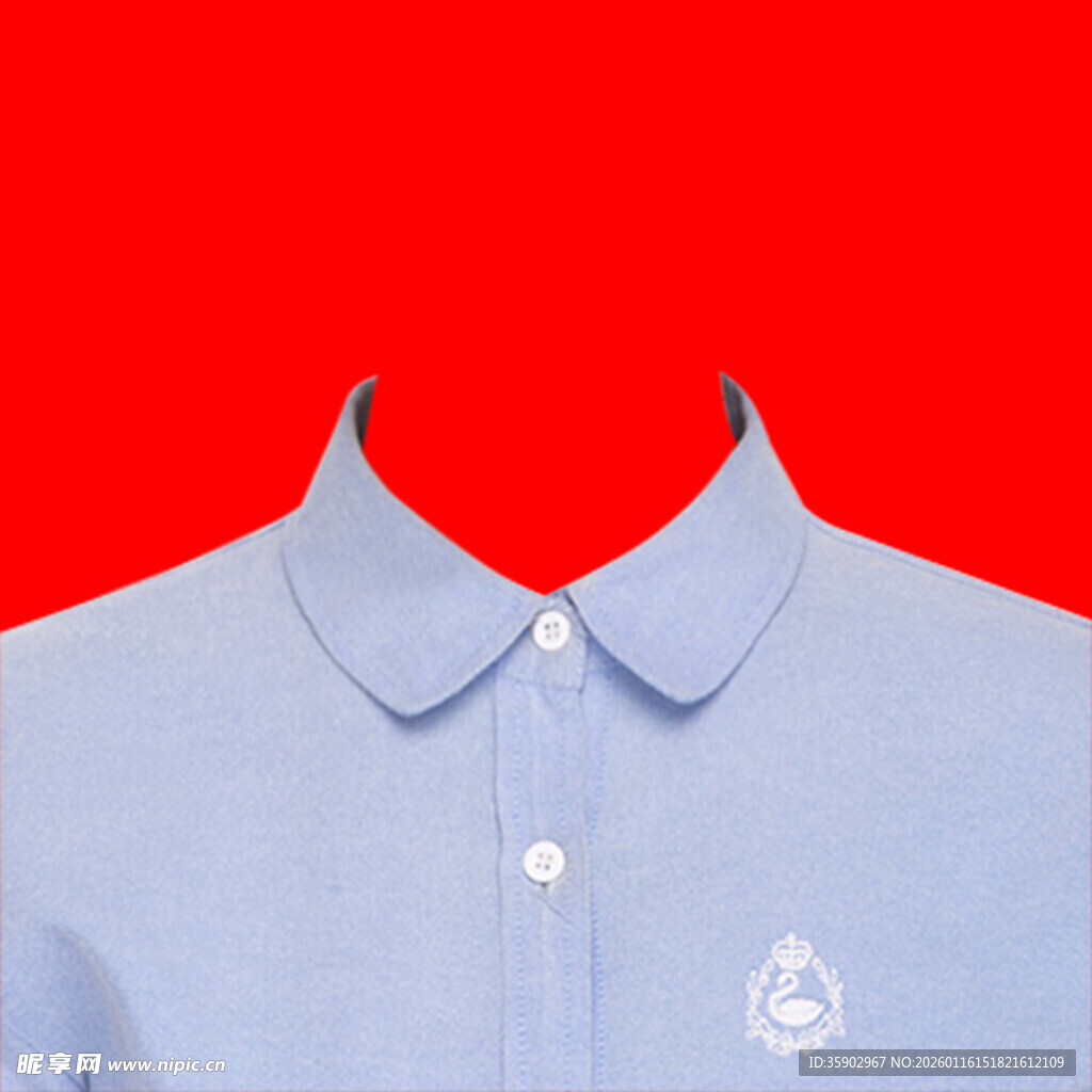 浅蓝色翻领短袖上衣展示