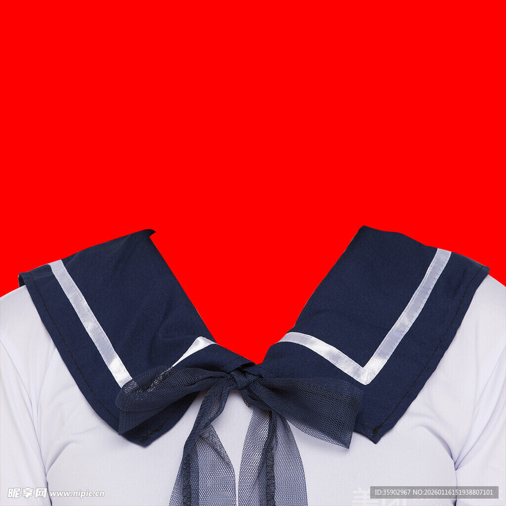 水手服领口特写