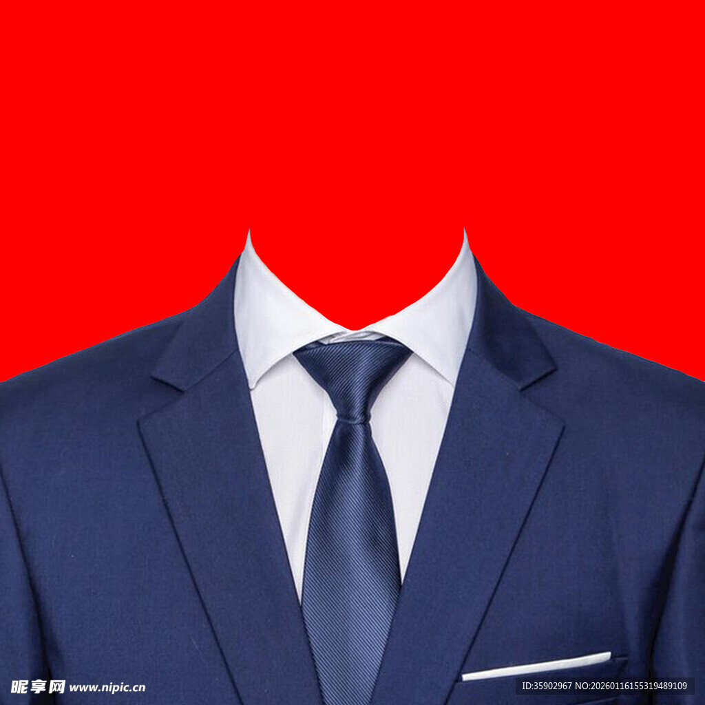 男士蓝色西装正装展示