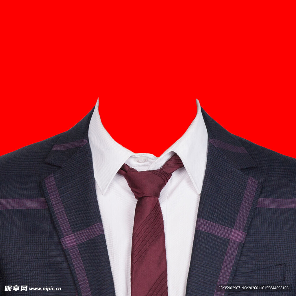 男士格子西装领带穿搭展示