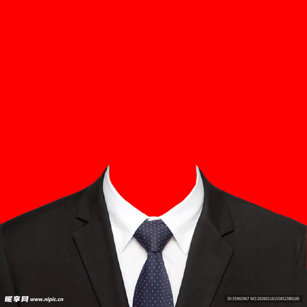 男士西装领带展示图