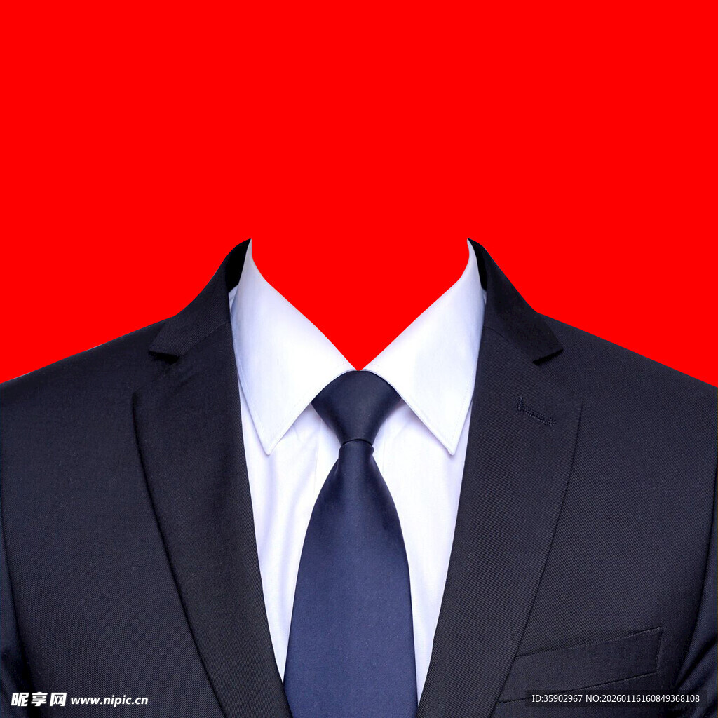 男士商务西装领带展示