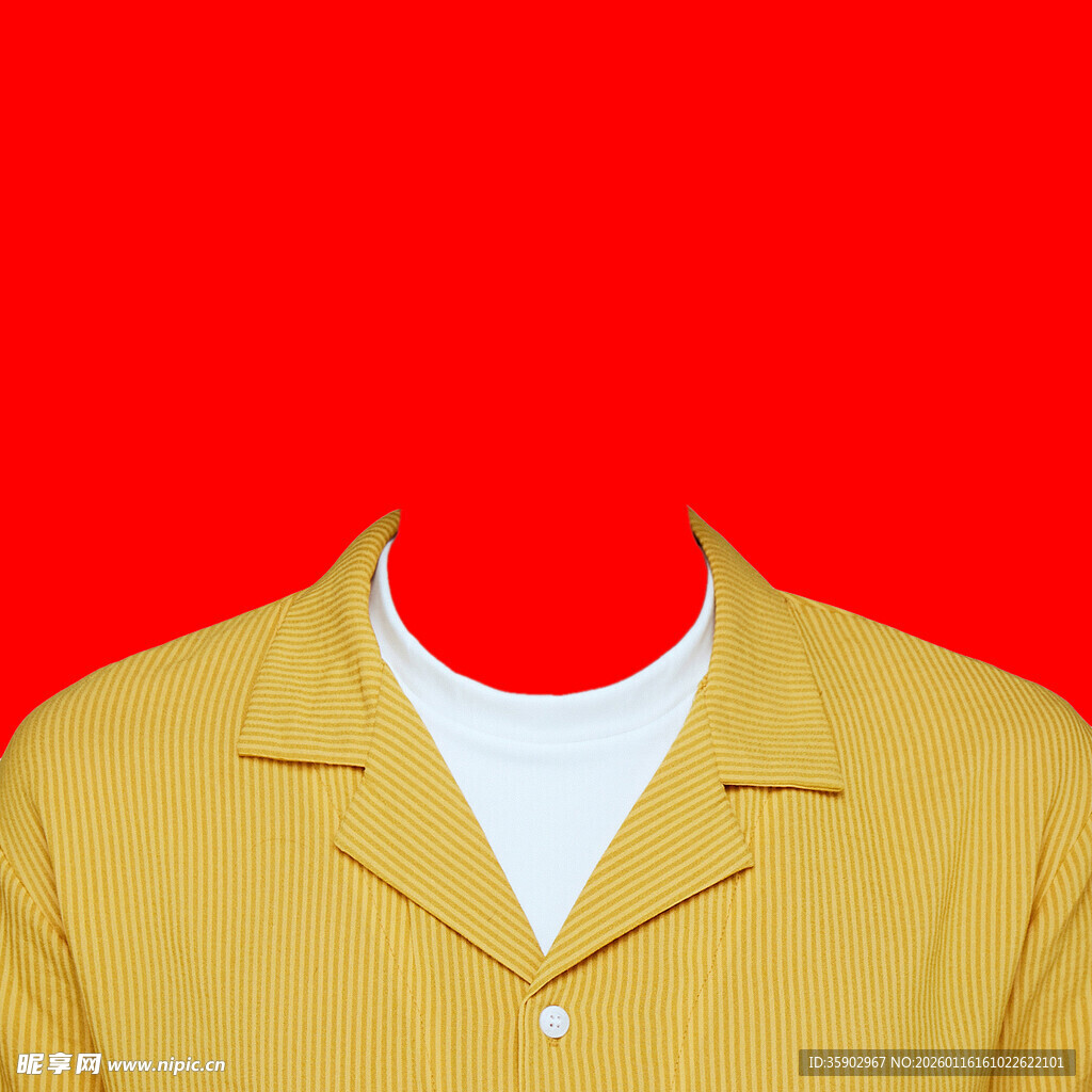 黄色衬衫搭配白色内搭